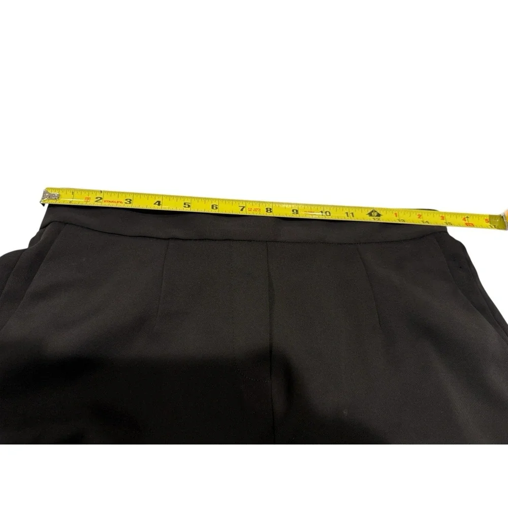 Quince Stretch Crepe Pleated Ankle Pants‎ black Women's Size Medium NWOT
